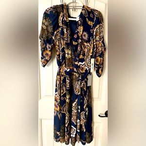 Eliza J Plus Size Print Midi Dress
